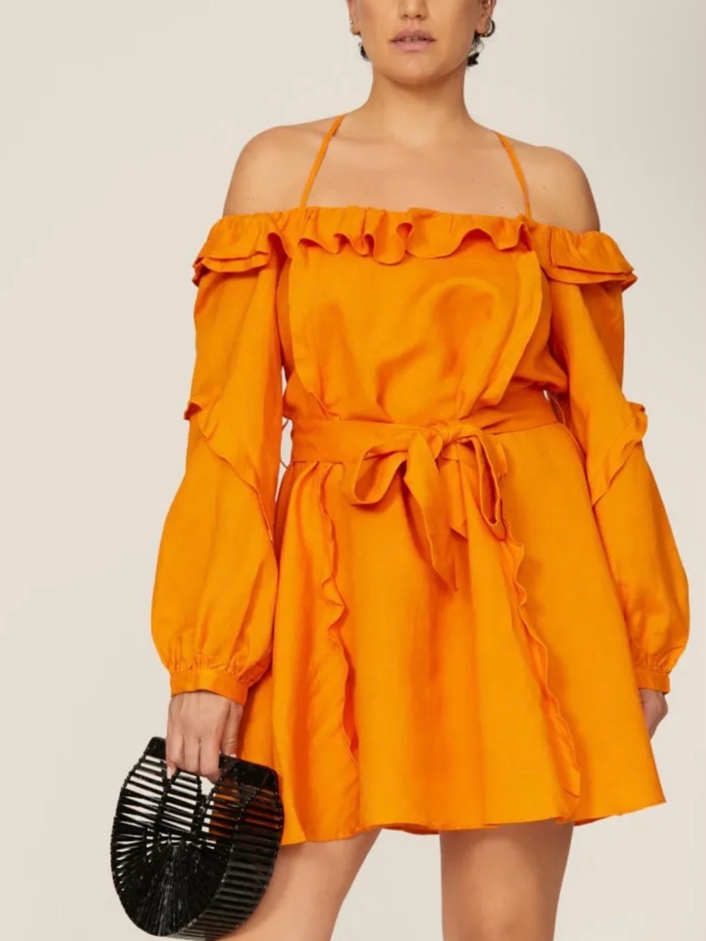 Marissa Webb Off-Shoulder Ruffle mini Dress
